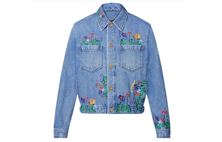 

Новые квартальные продукты LV Denim Jacket Men Blue Louis Vuitton, синий