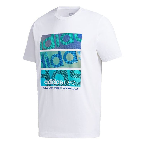 

Футболка neo m fav tcns tee1 alphabet printing sports short sleeve white Adidas, белый