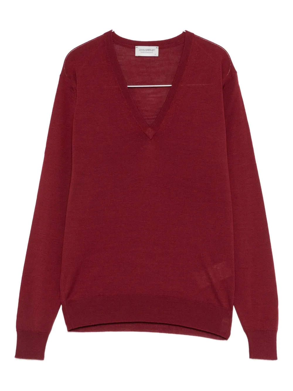 

Свитер с V-образным вырезом John Smedley, красный