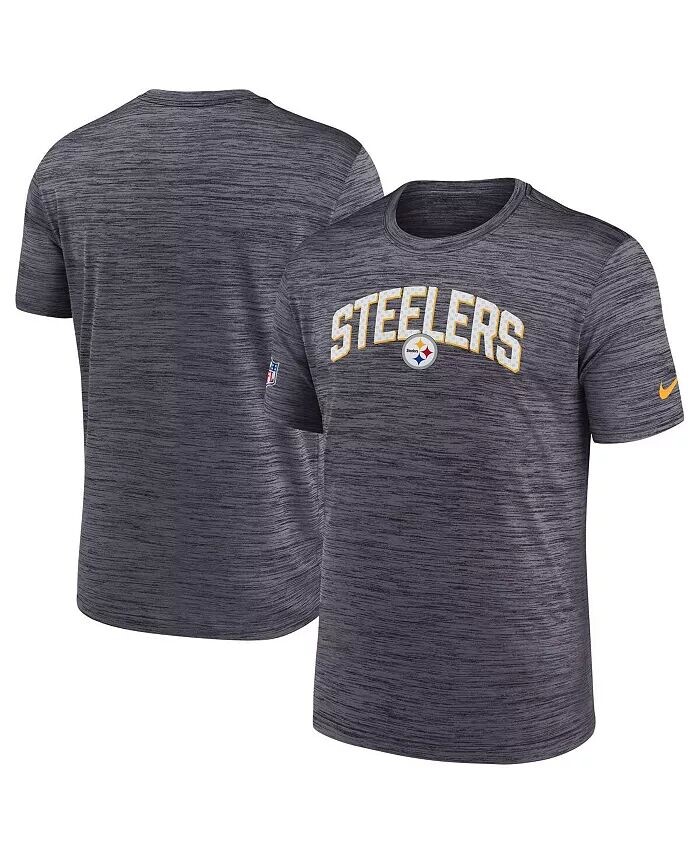 

Мужская черная футболка Pittsburgh Steelers Sideline Velocity Athletic Stack Performance Nike