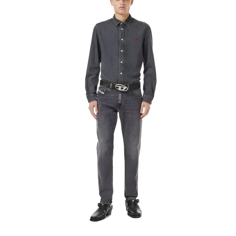 Джинсы зауженные Faded Effect Slim Fit DIESEL, Gray — фото 3