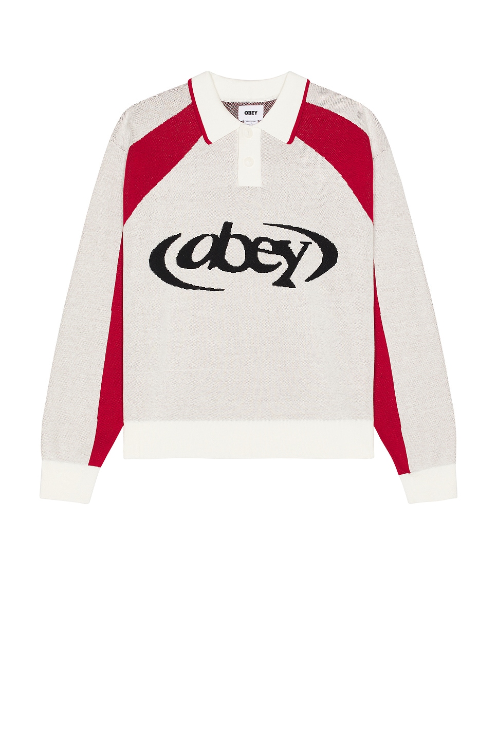 

Футбольный поло-свитер Obey, white multi