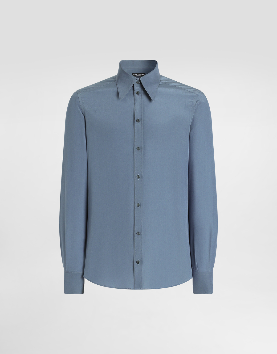 

Золотистая рубашка из шелкового крепдешина DOLCE & GABBANA, голубой