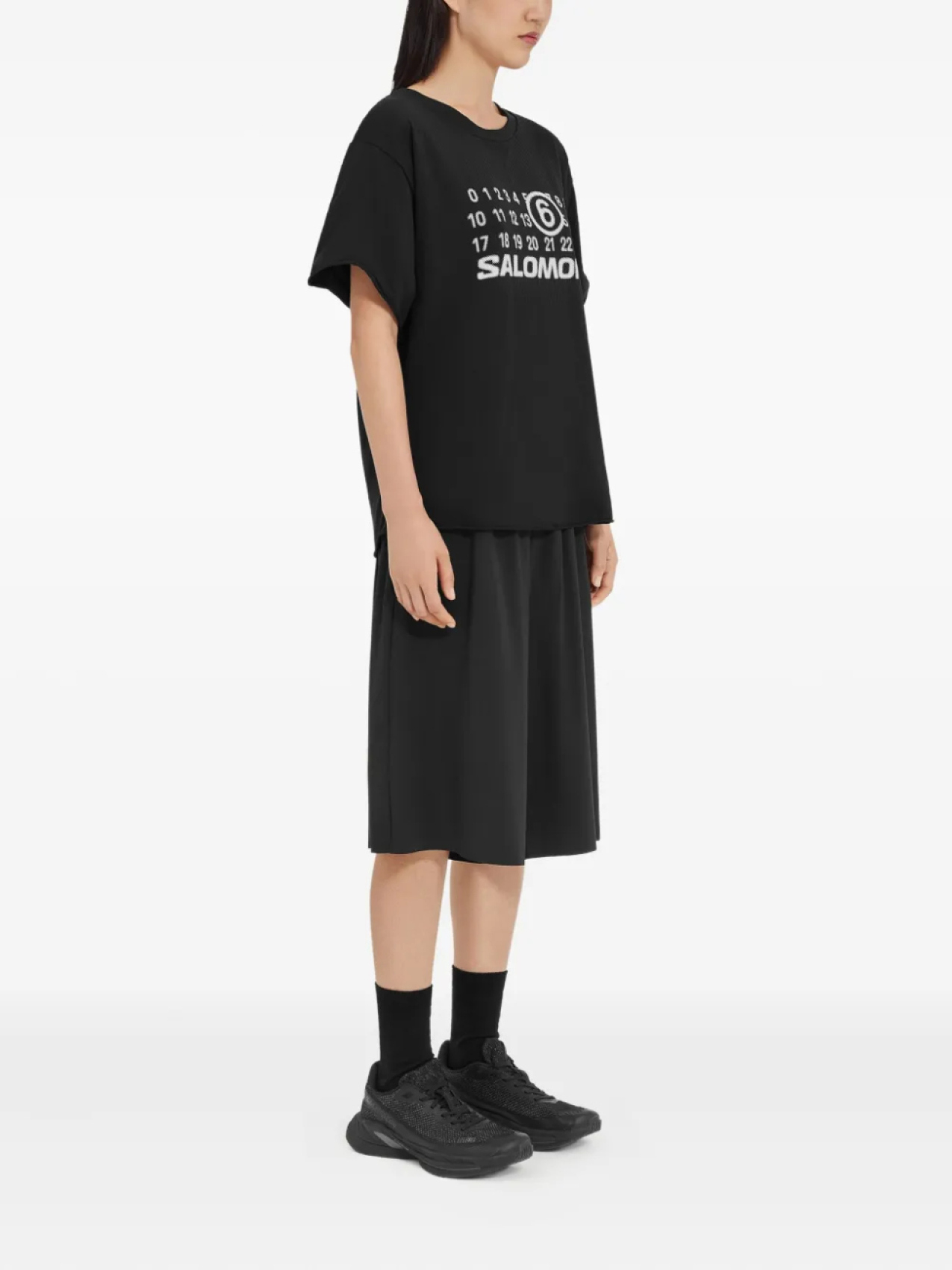 Футболка с логотипом из коллаборации с Salomon MM6 Maison Margiela X Salomon, черный — фото 3