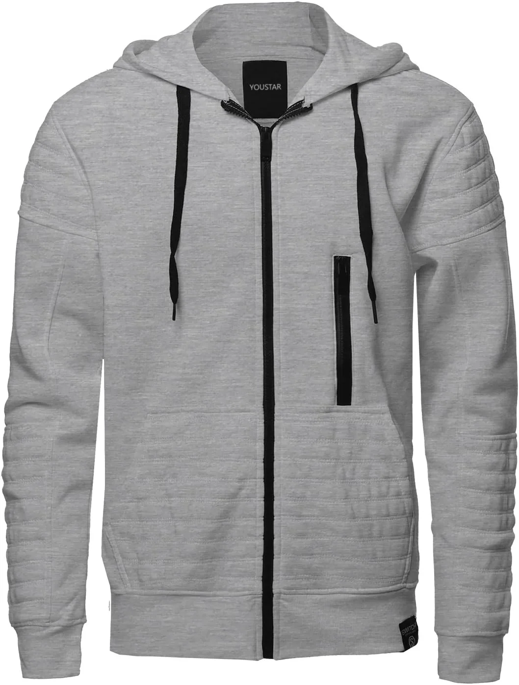 

Мужская модная толстовка Youstar с контрастной молнией и резинками