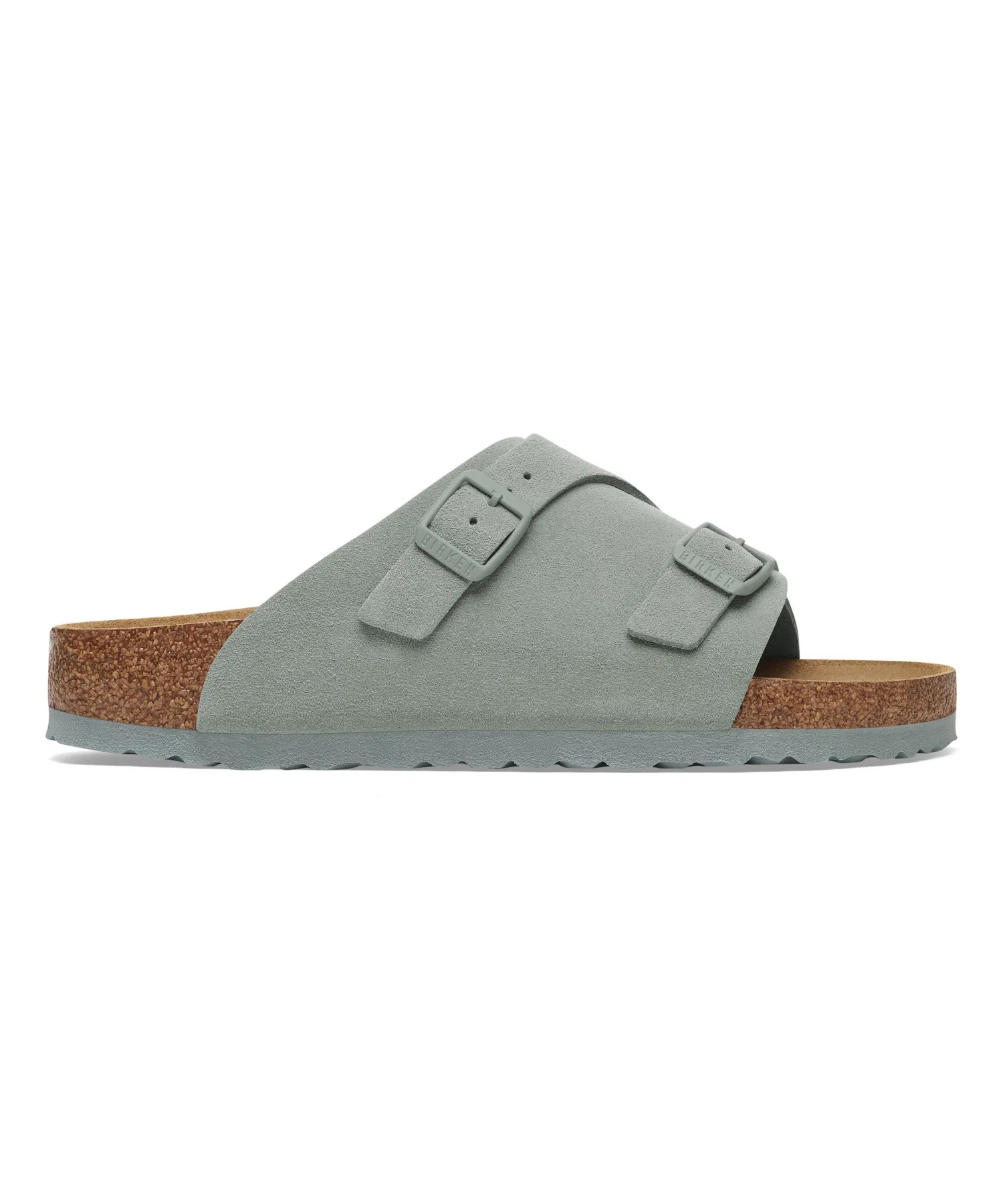 Унисекс сандалии Birkenstock Zurich из замши Pure Sage зелёные — фото 2