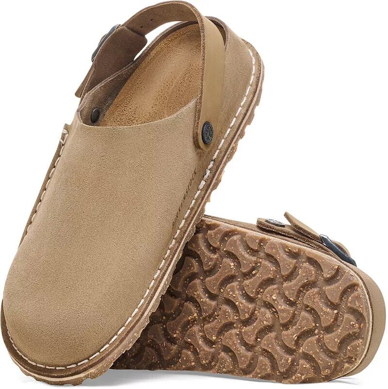Мужские замшевые сабо Birkenstock Lutry 365, серый — фото 2