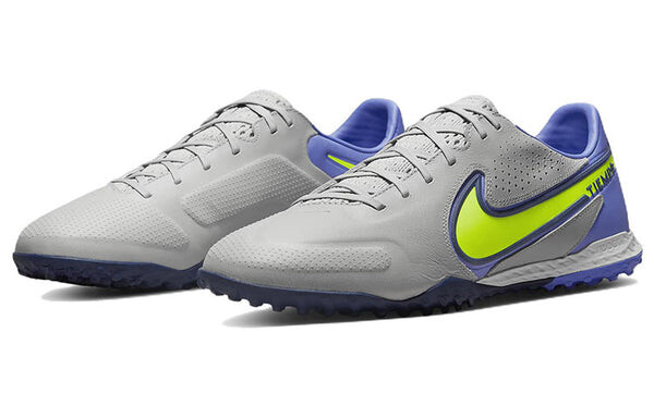 Кроссовки Nike React Legend 9 Pro TF Turf Soccer Shoes Grey/Yellow, серый — фото 3
