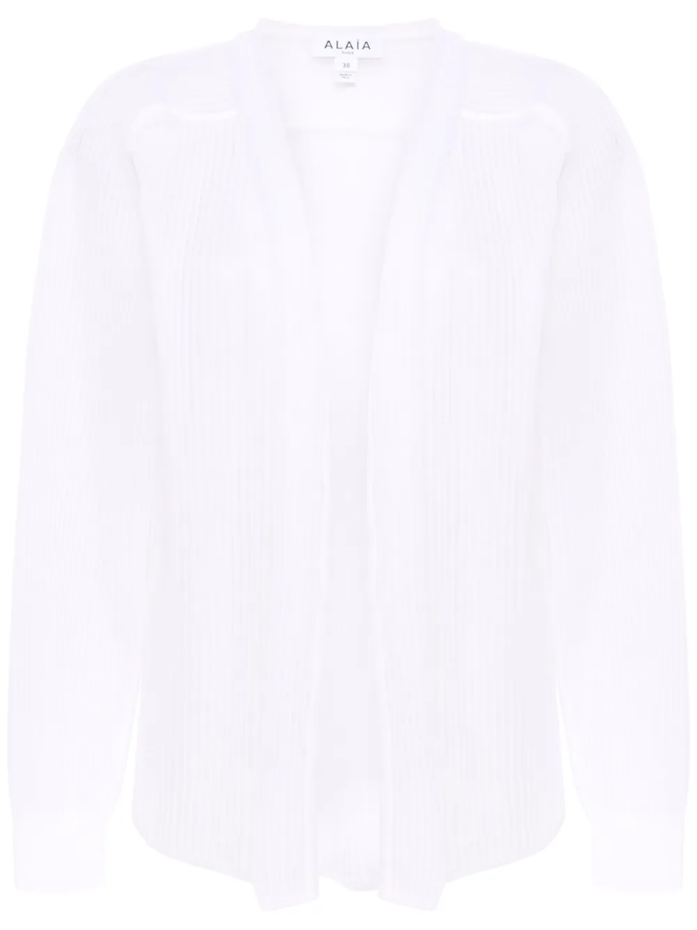 

Кардиган с прозрачными полосками Alaïa, белый