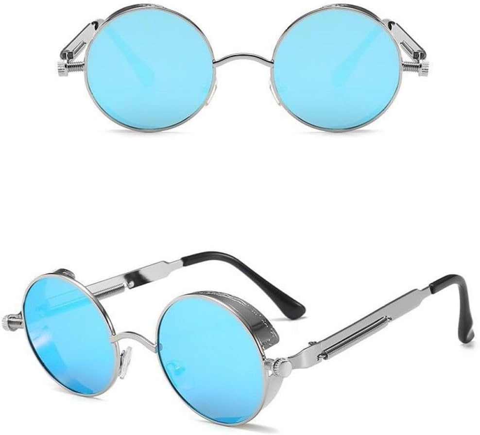 

Солнцезащитные очки MUTYNE в классическом готическом стиле стимпанк для женщин, винтажные, в круглой металлической оправе, с защитой от УФ-излучения UV400 (женские и мужские), 9