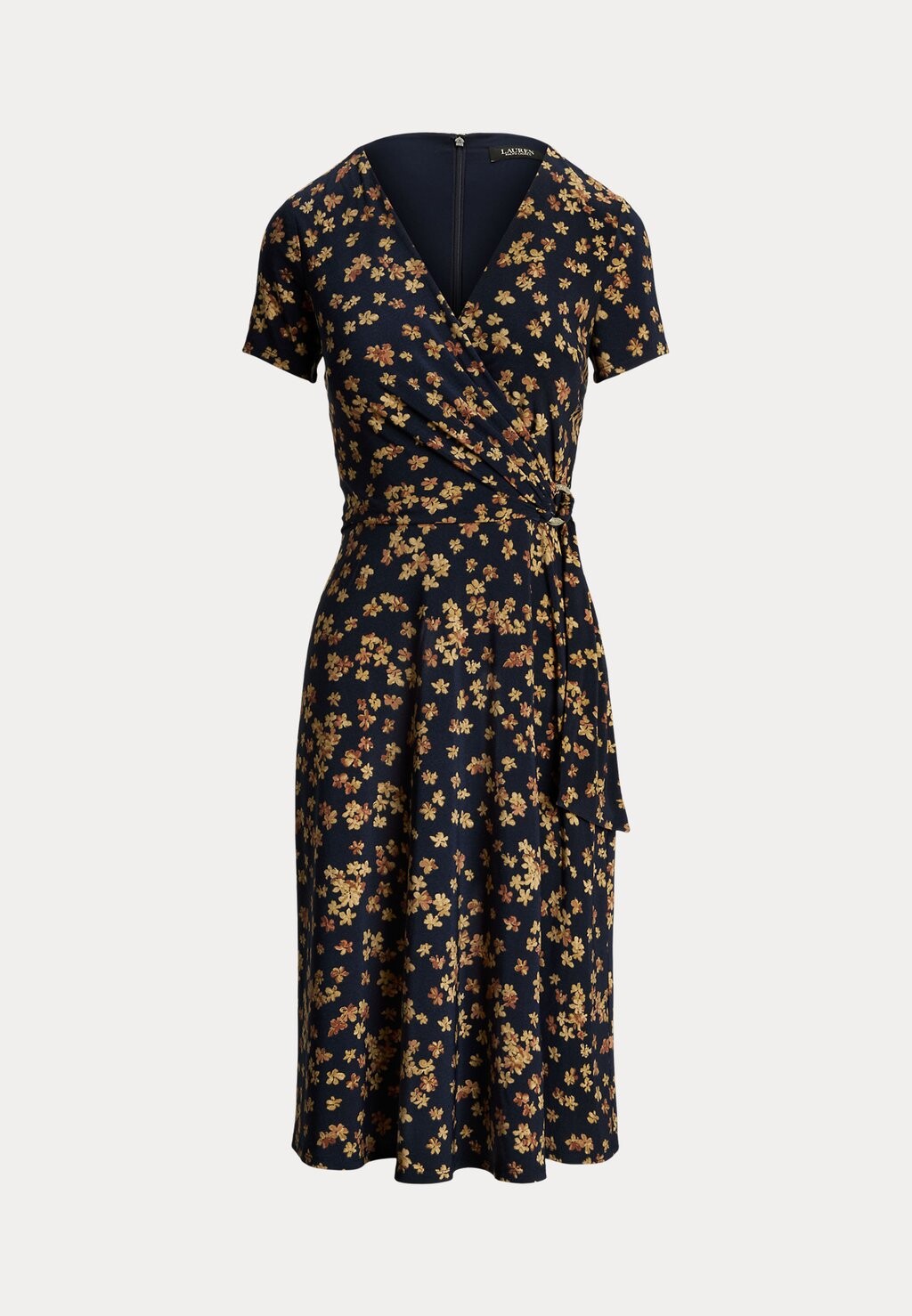 

Платье из джерси FLORAL STRETCH JERSEY SURPLICE DRESS Lauren Ralph Lauren, синий