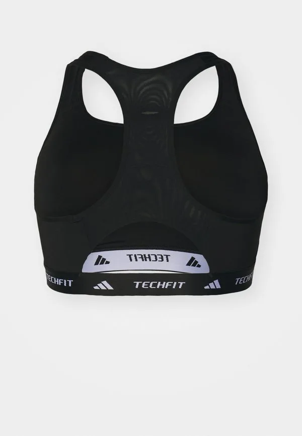 Спортивный бюстгальтер techfit размера плюс средний, с поддержкой Adidas Performance, Black — фото 2