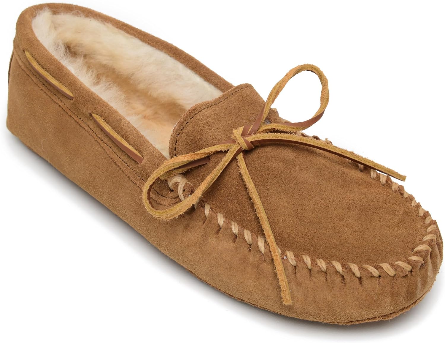 Мужские мокасины Minnetonka из овчины с мягкой кожаной подошвой — фото 4