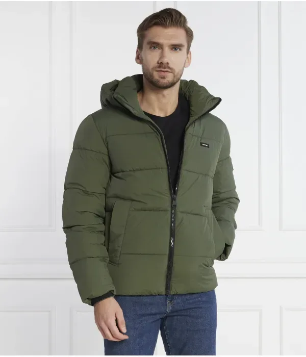 Метельчатая пуховая куртка regular fit Calvin Klein, хаки — фото 3
