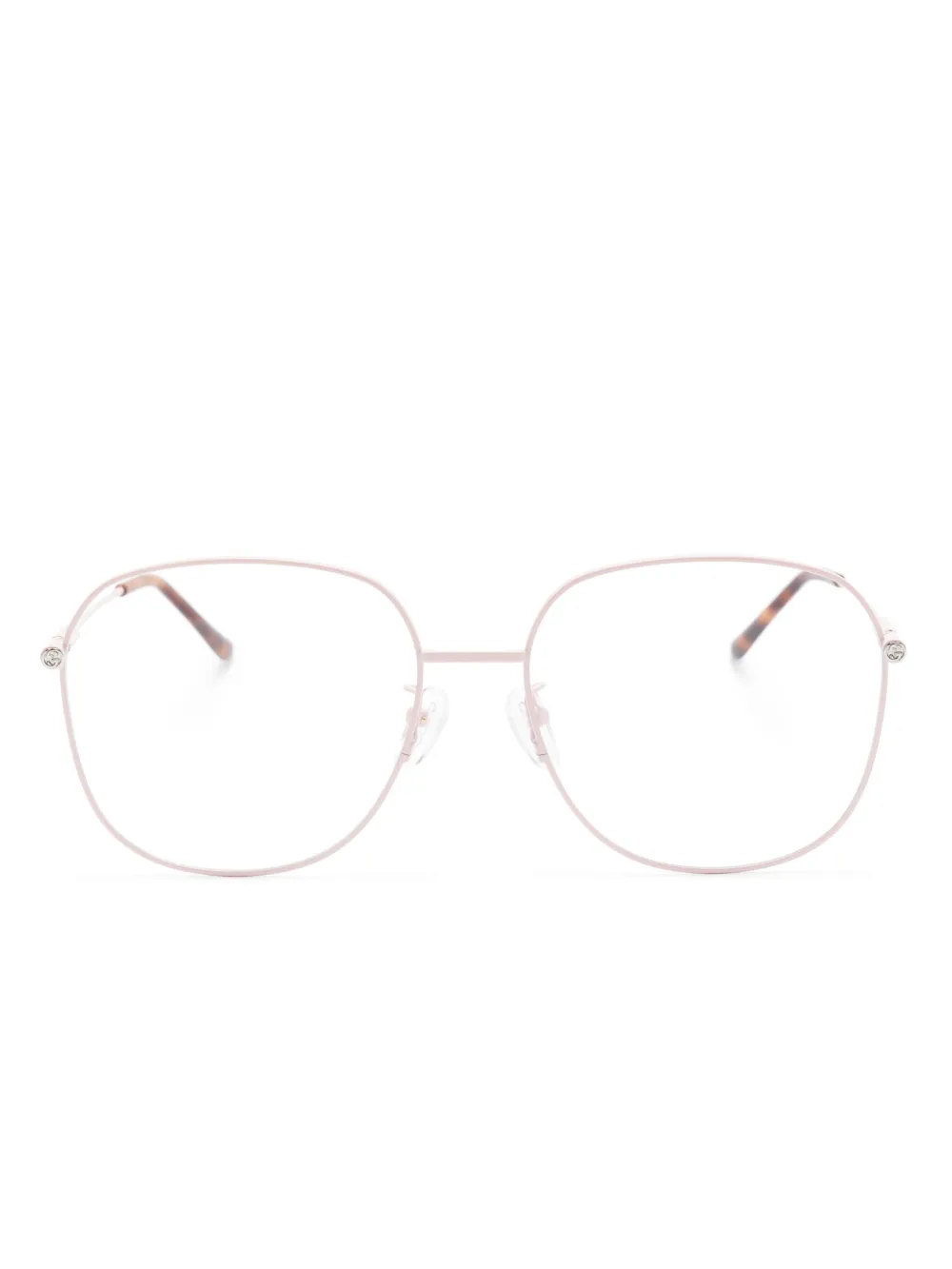 

Очки в квадратной оправе Double G Gucci Eyewear, розовый