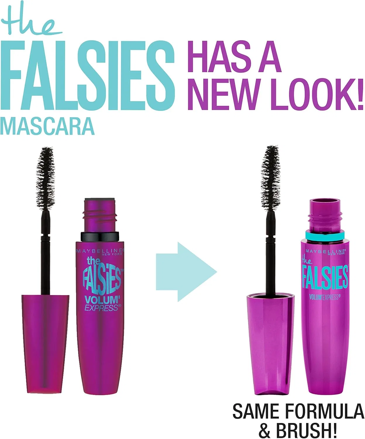 Тушь для ресниц объемная удлиняющая водостойкая Very Black Maybelline Volum' Express The Falsies 2 шт — фото 4