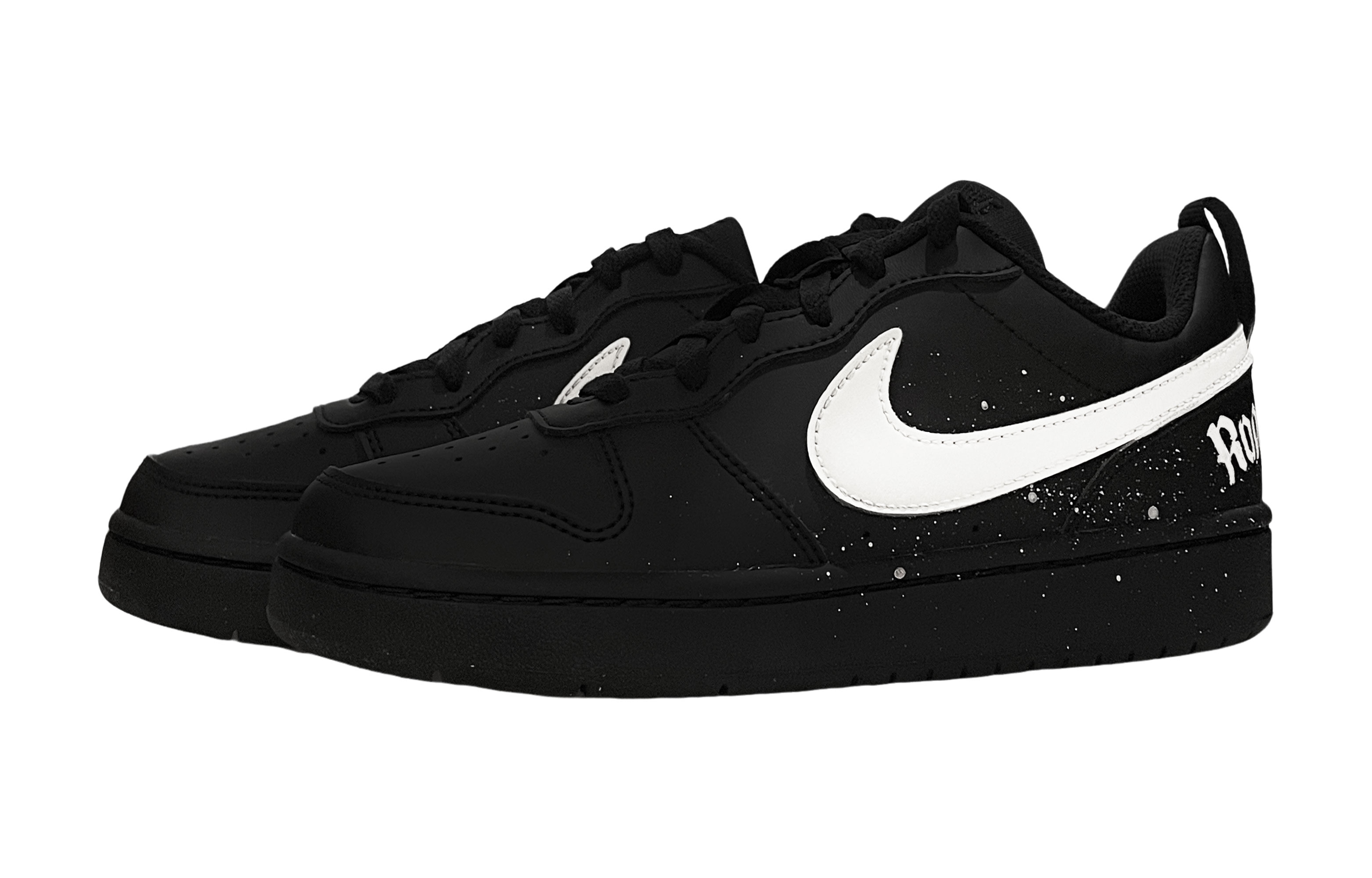 Nike Кроссовки для скейтбординга Court Borough Low Top черно-белые подростковые — фото 4