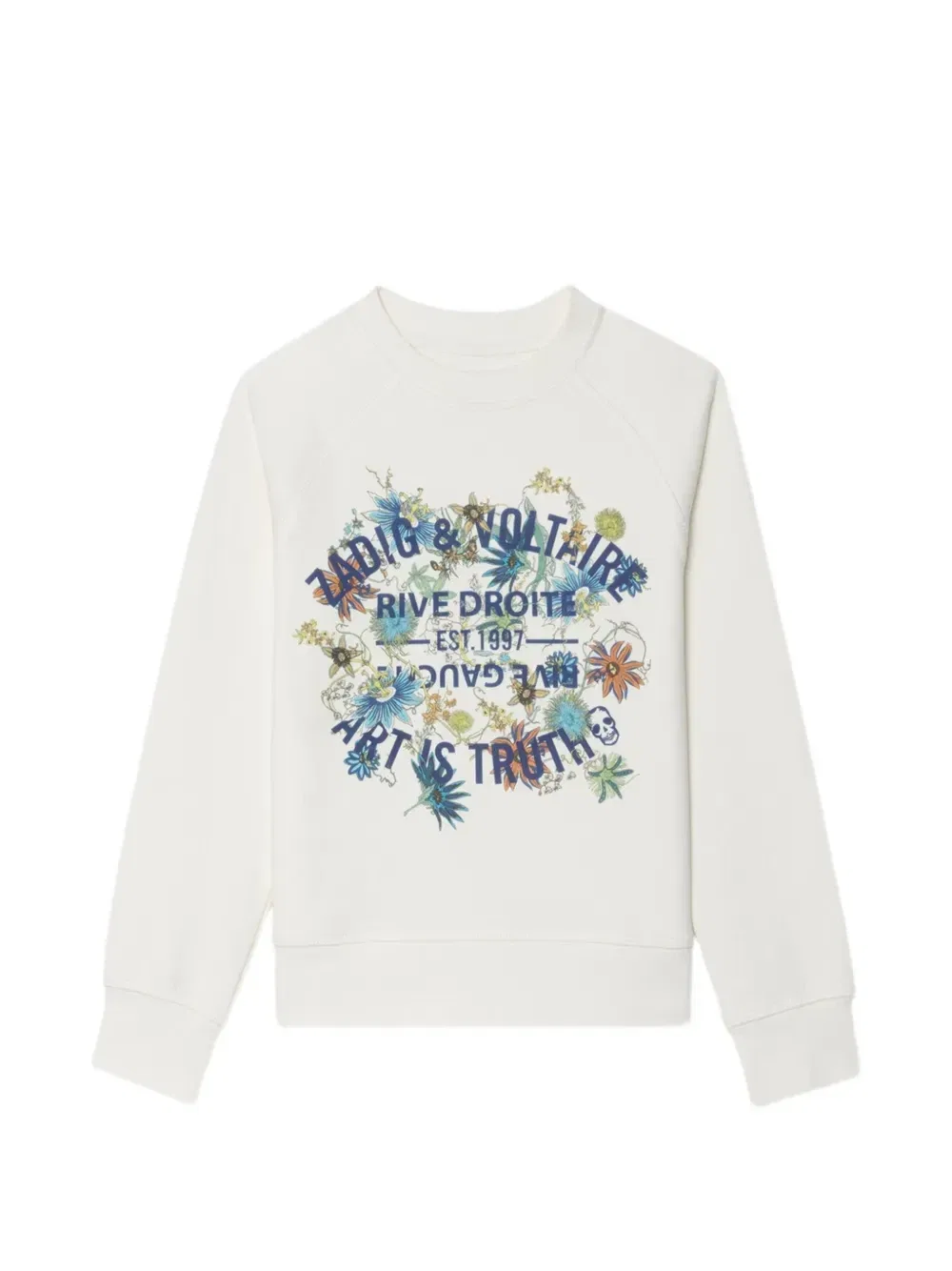 Толстовка с круглым вырезом и цветочным принтом Zadig&Voltaire, белый