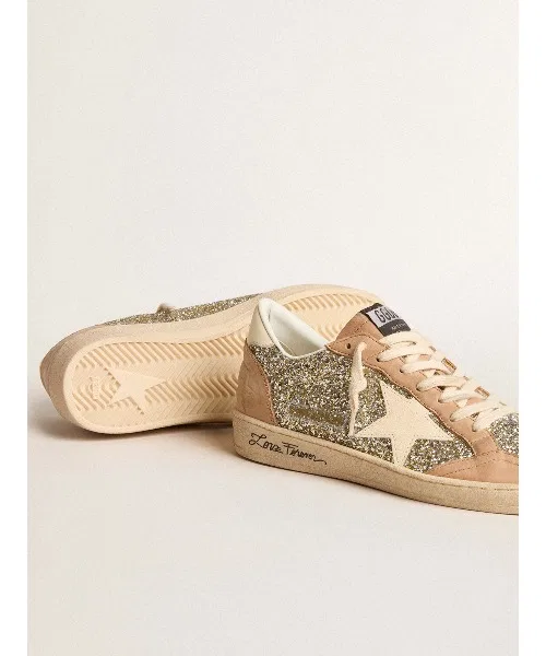 Женские кеды из кожи и текстиля Ball Star GOLDEN GOOSE розовые — фото 2