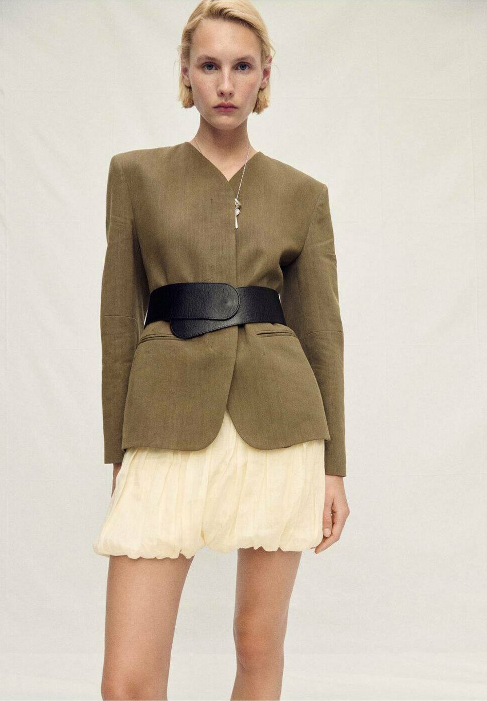 

Мини-юбка TRILIUM - Puffball skirt Mango, кремовый