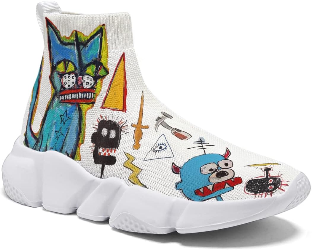 

Мужские кроссовки Hetios с граффити, для ходьбы и бега, носочные, легкие, удобные, дышащие, многоцветные, Figure 9