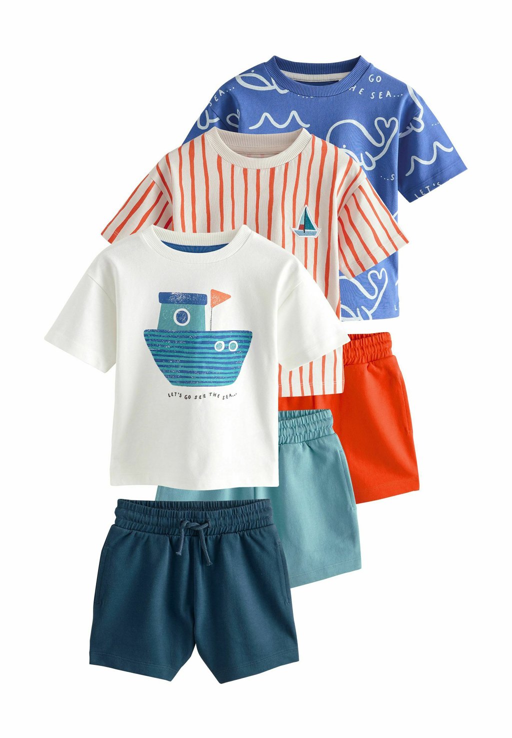 

Футболка с принтом SHORT SLEEVE SET 3 PACK Next, синий