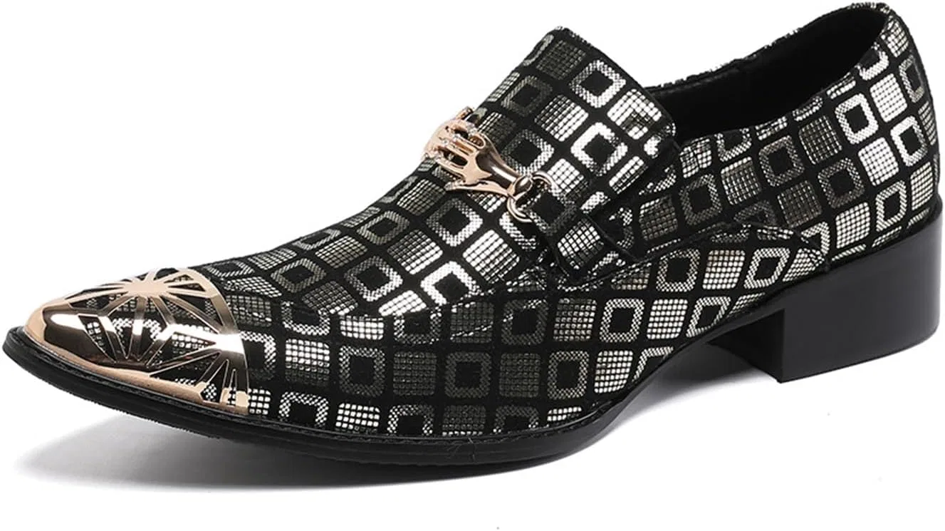 Лоферы кожаные Men's Dress Shoes Black MANYUBEI