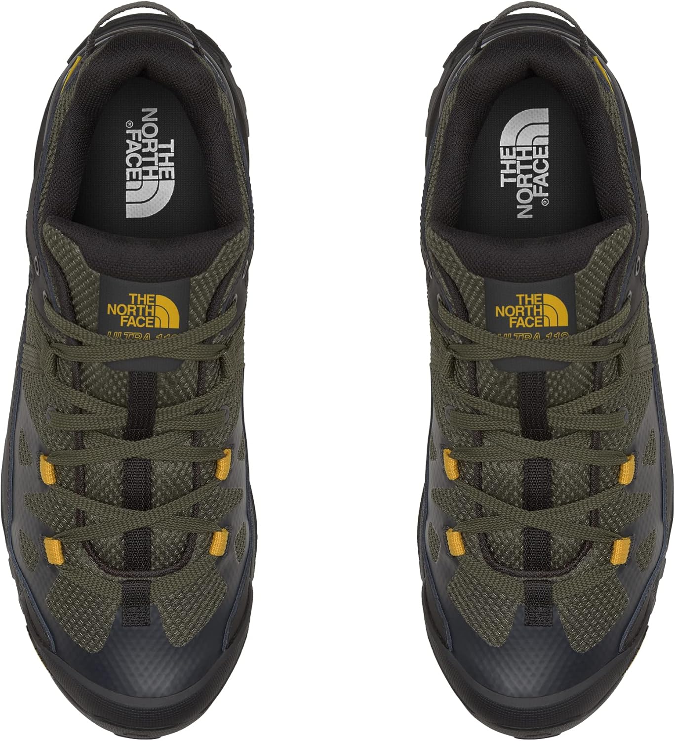 Мужские водонепроницаемые походные ботинки THE NORTH FACE Ultra 112, Кожа Ripstop, резиновая подошва с 5 мм выступами, черный/зеленый — фото 3