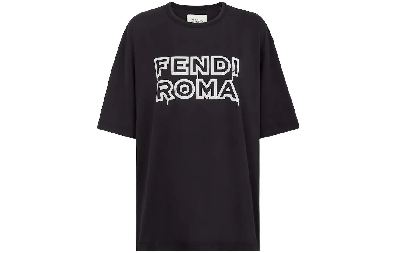 Футболка женская черная FENDI SS23 — фото 2