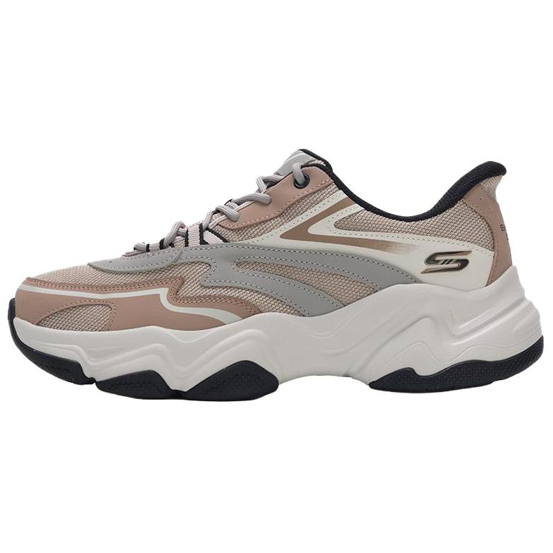 

Skechers Кроссовки для бега BOBS Sport с низким верхом, устойчивые к истиранию и противоскользящие, мужские, белые, коричневые