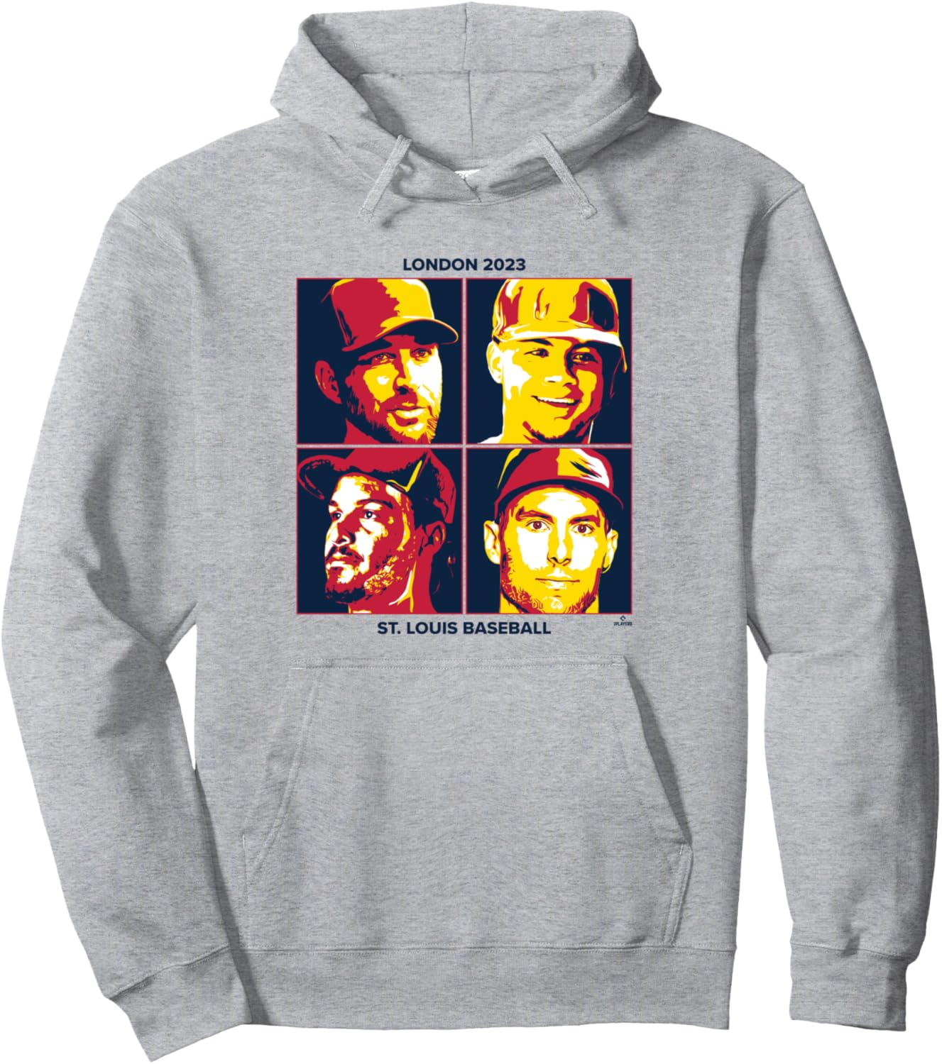 

Худи с обложкой альбома бейсбольной команды Сент-Луиса из Лондона, MLBPA Ryno Sports, серый