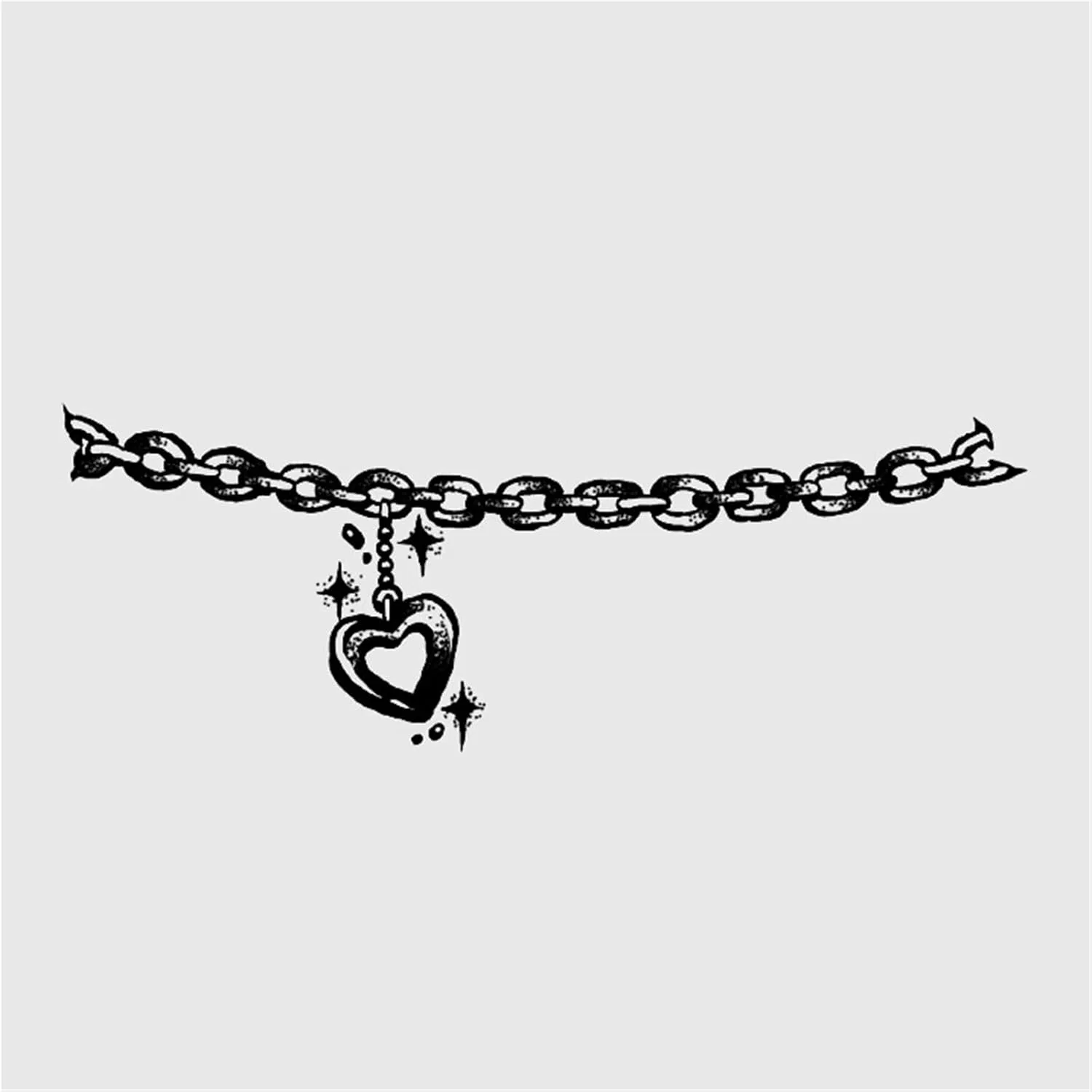 Временная татуировка Heart Bracelet Herb, белый, 1 шт