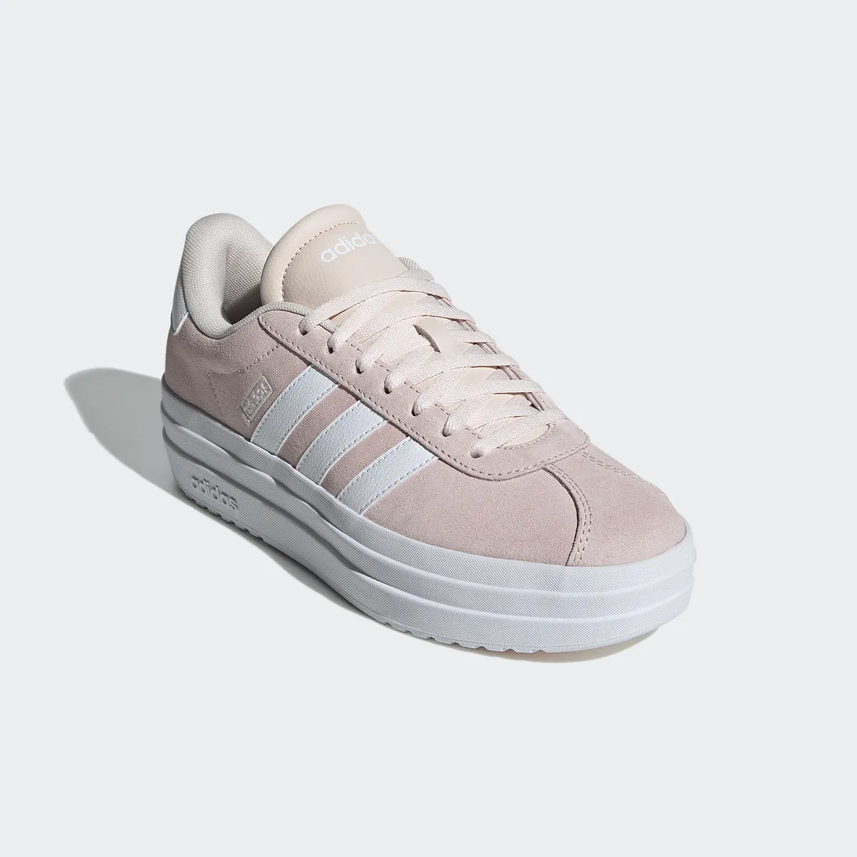 

Кроссовки Adidas Sportswear "VL COURT BOLD", дизайн по стопам Adidas Gazelle Bold, цвет Wonder Quartz / Cloud White / Cloud White