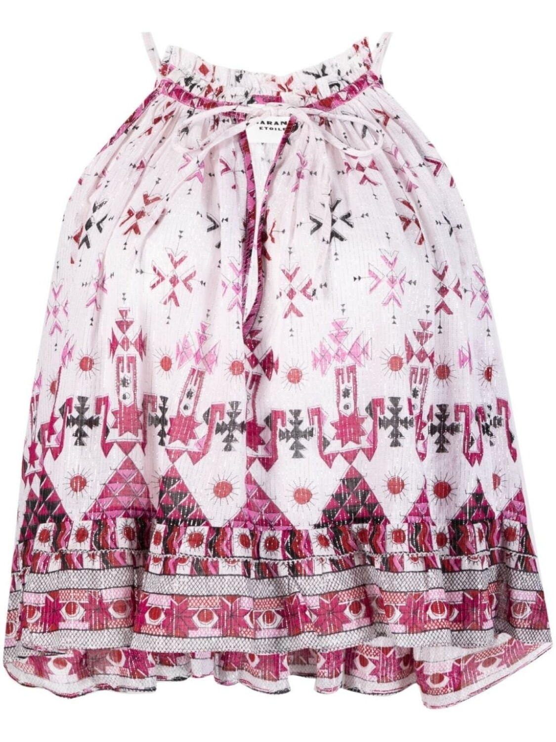 

Marant Étoile укороченная блузка с графичным принтом, белый