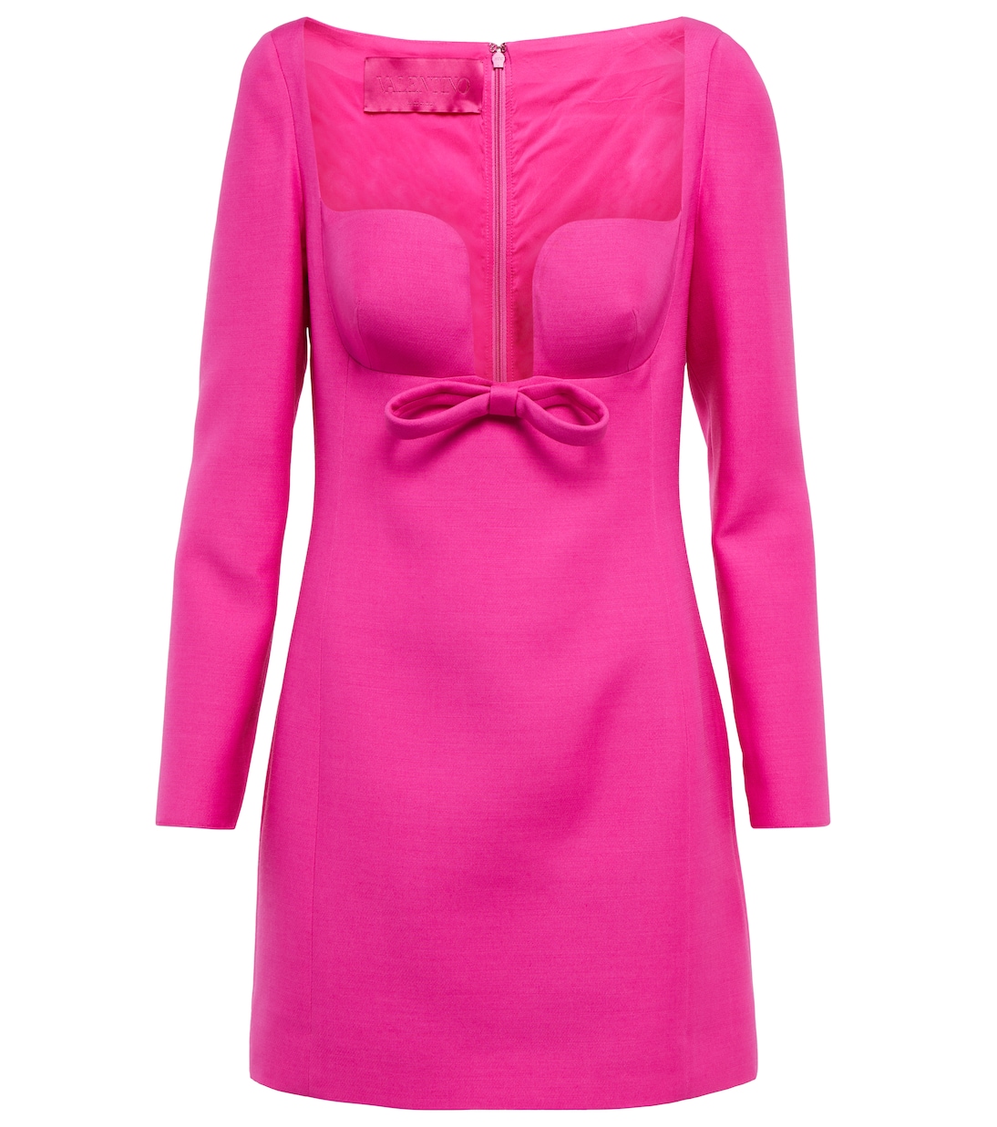 

Мини-платье из шерстяного и шелкового крепа Valentino, Pink Pp