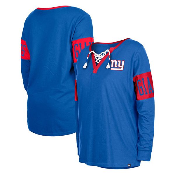 

Женская футболка New York Giants с длинным рукавом и вырезом-качелькой New Era