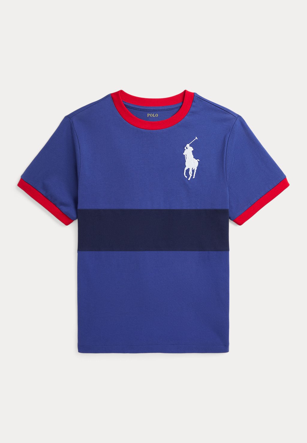 

Футболка с принтом BIG PONY HEAVYWEIGHT COTTON JERSEY TEE Ralph Lauren, синий