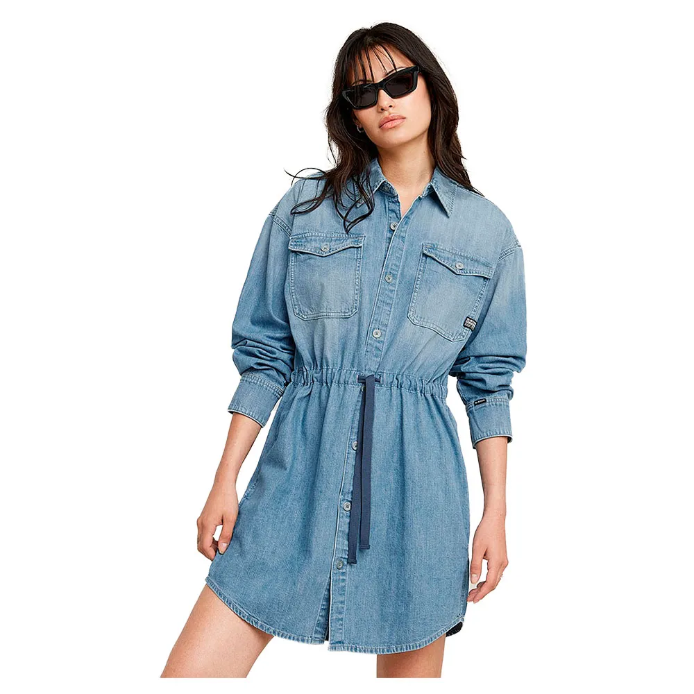 

Платье G-Star Relaxed Drawcord Denim long sleeve, синий