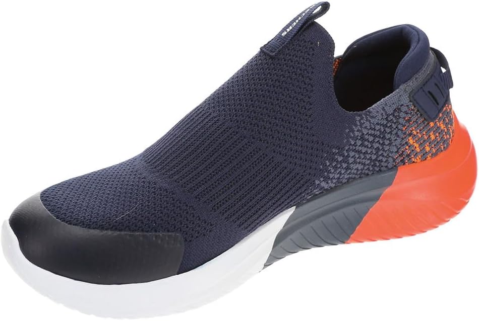 Детские кроссовки Skechers Microstrides - Правила перемены, синий/оранжевый/темно-синий — фото 4