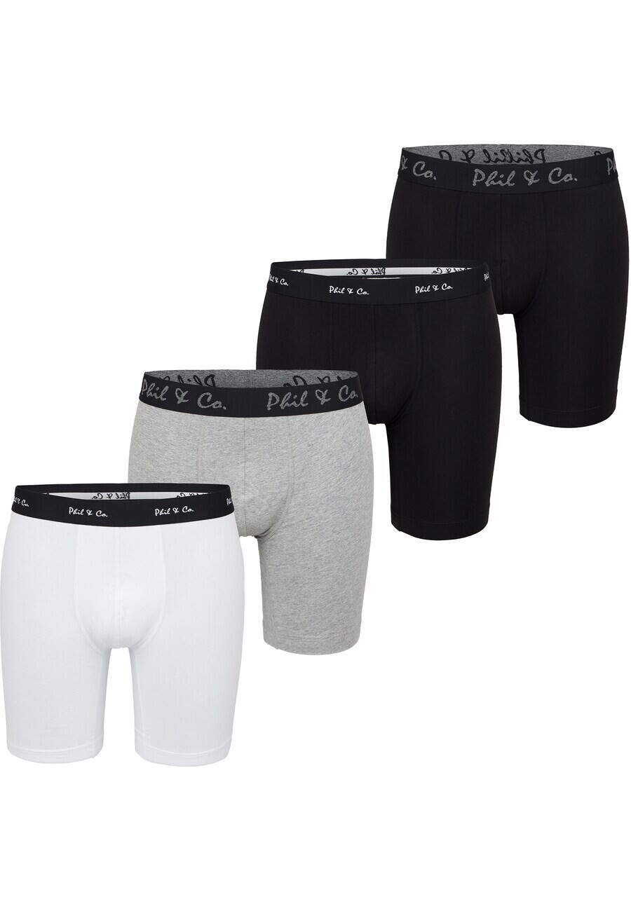 

Трусы Phil & Co. Berlin Boxer shorts Long Boxer, цвет grey/black/white