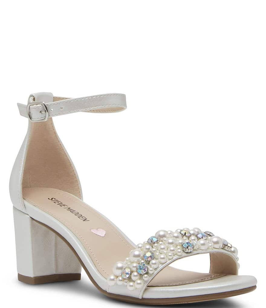 

Туфли Steve Madden для девочек J-Carrson с жемчужным декором (молодежная), белый