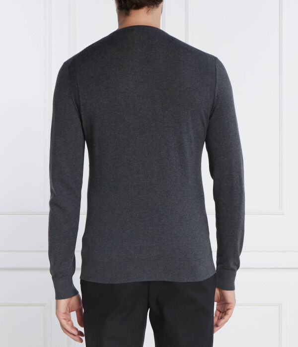 Свитер из смеси шелка cn Slim fit Calvin Klein, черный — фото 4