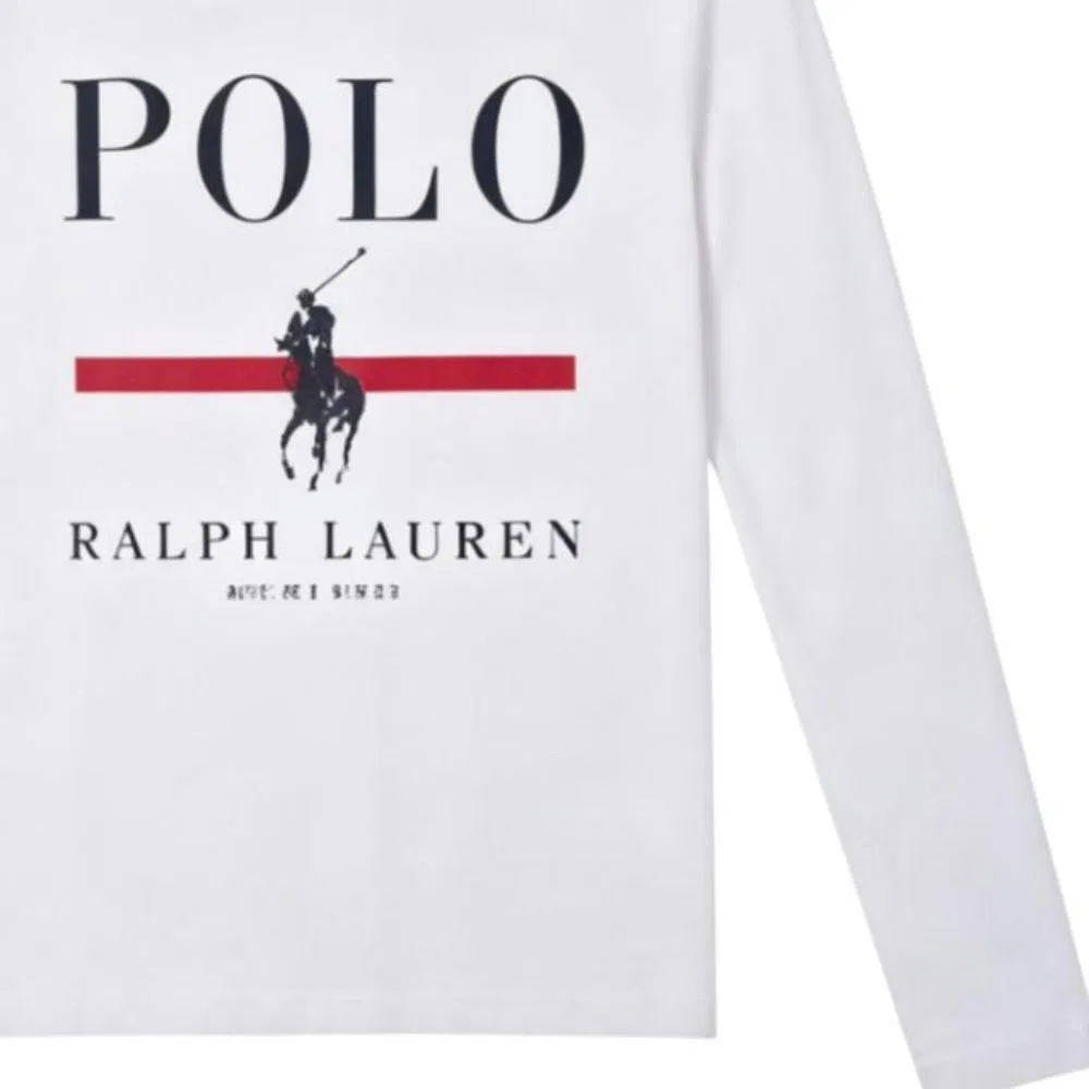 Футболка Big Pony Polo Ralph Lauren белая — фото 4