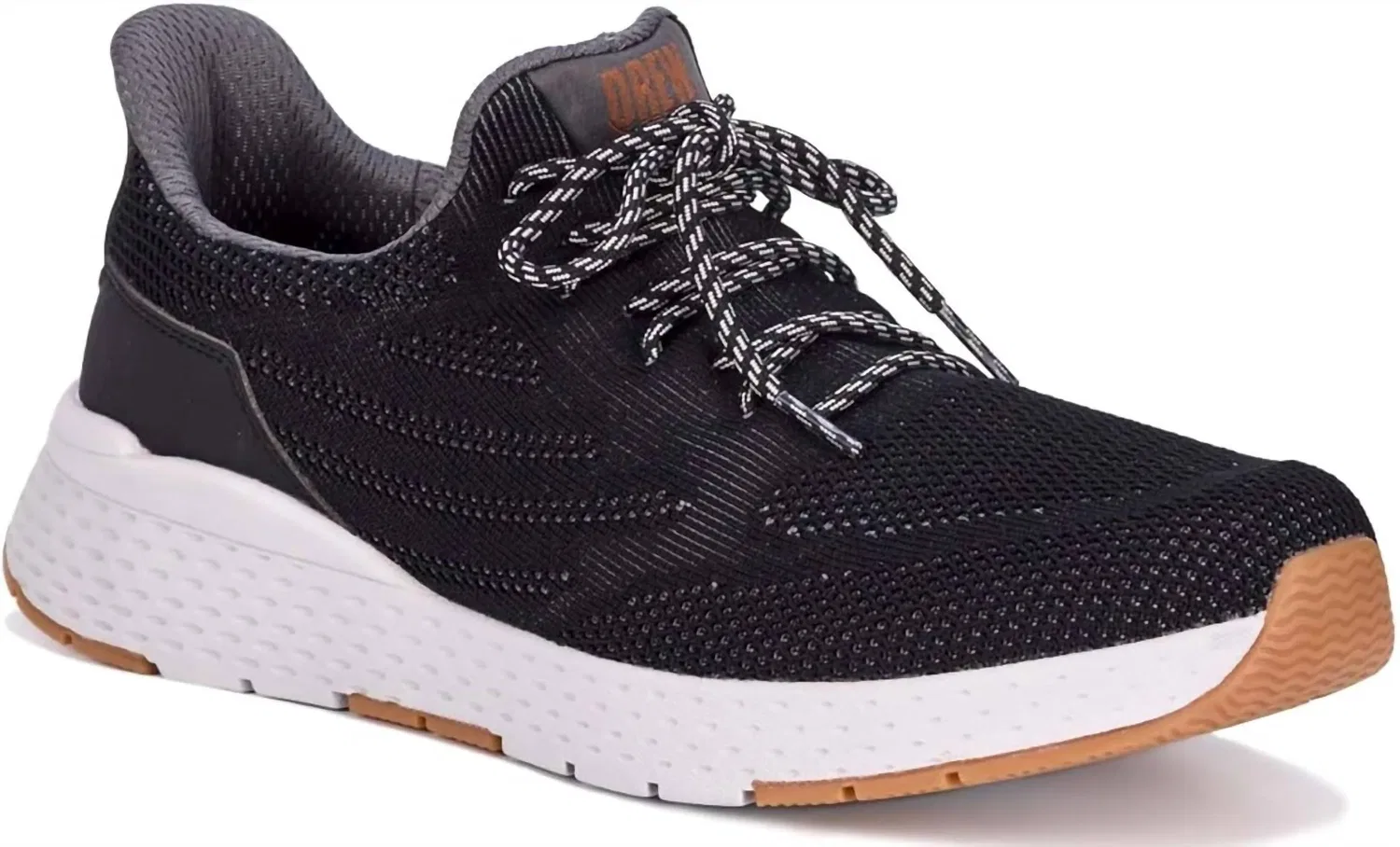 DREW Мужские противоскользящие кроссовки Echo Step Shoe в черном сетчатом исполнении