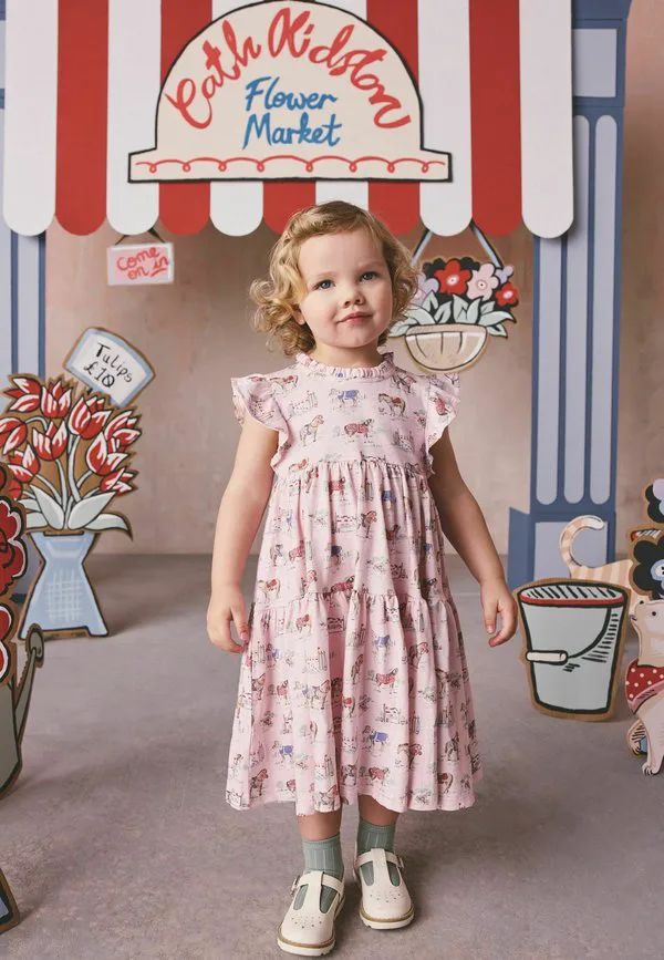 Платье-Футляр cath kidston из многослойного трикотажа стандартного кроя Next, Pink — фото 3