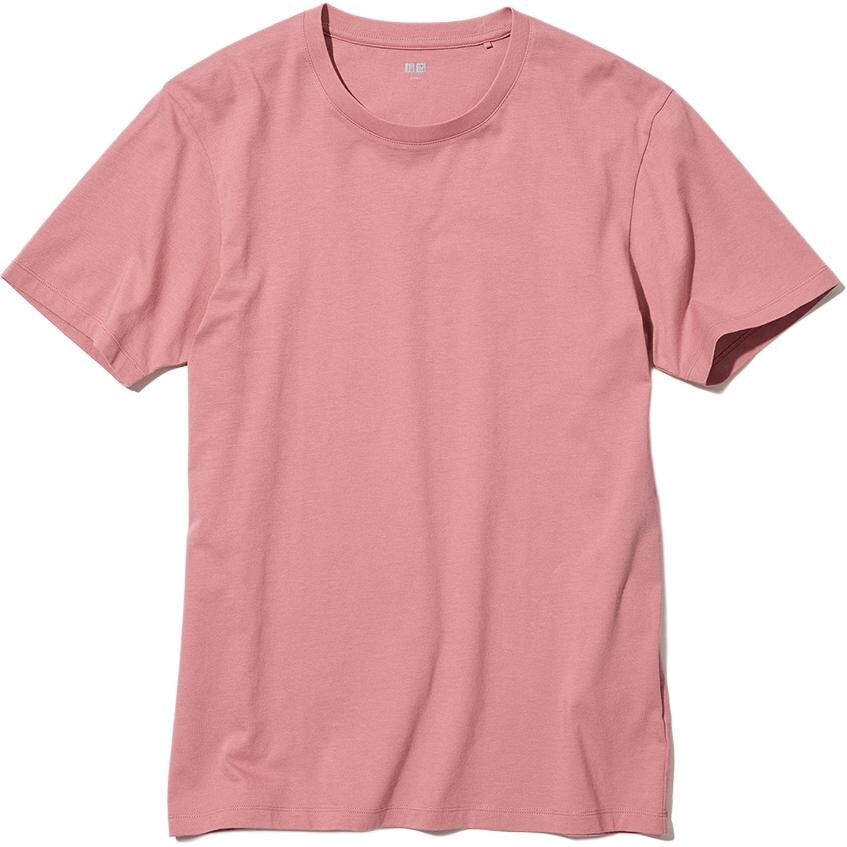

Футболка мужская персиково-розовая Uniqlo, розовый