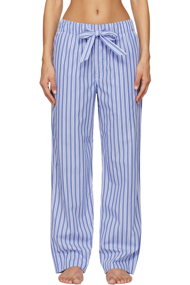 

Пижамные брюки из поплина Tekla, цвет penny stripes