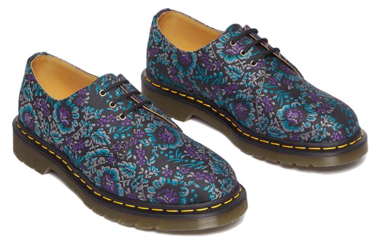 Dr. Martens 1461 Флоральный Жаккард Оксфорды 'Черный Фиолетовый' Женские — фото 2