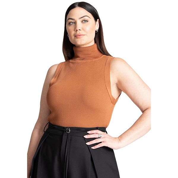

Женский свитер-водолазка plus size Eloquii, Warm Chestnut