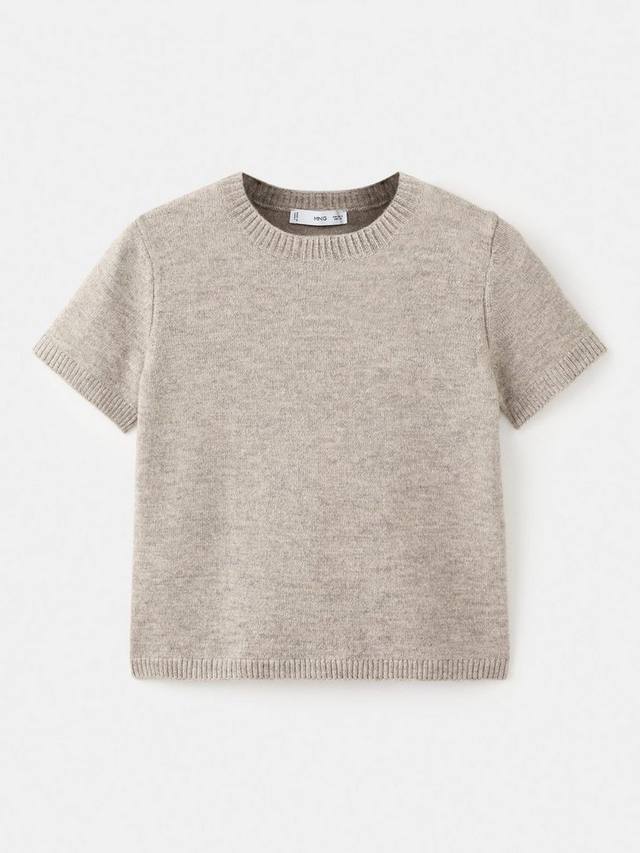 

Nekka шерстяной джемпер с коротким рукавом Mango, Pastel Grey